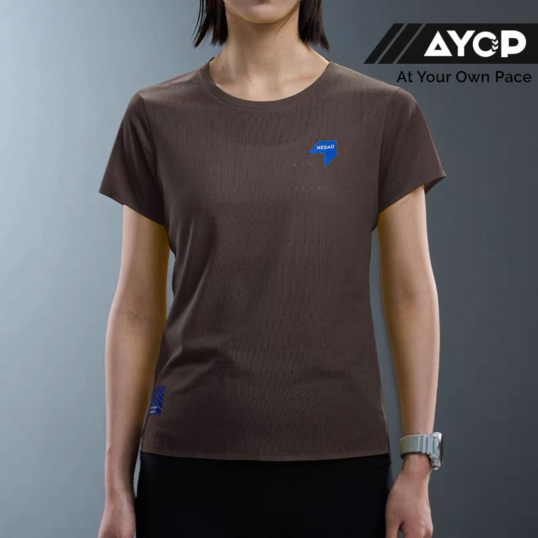 Nedao QiFlow Running V4.0 Women’s Running T-Shirt - Mountain Brown