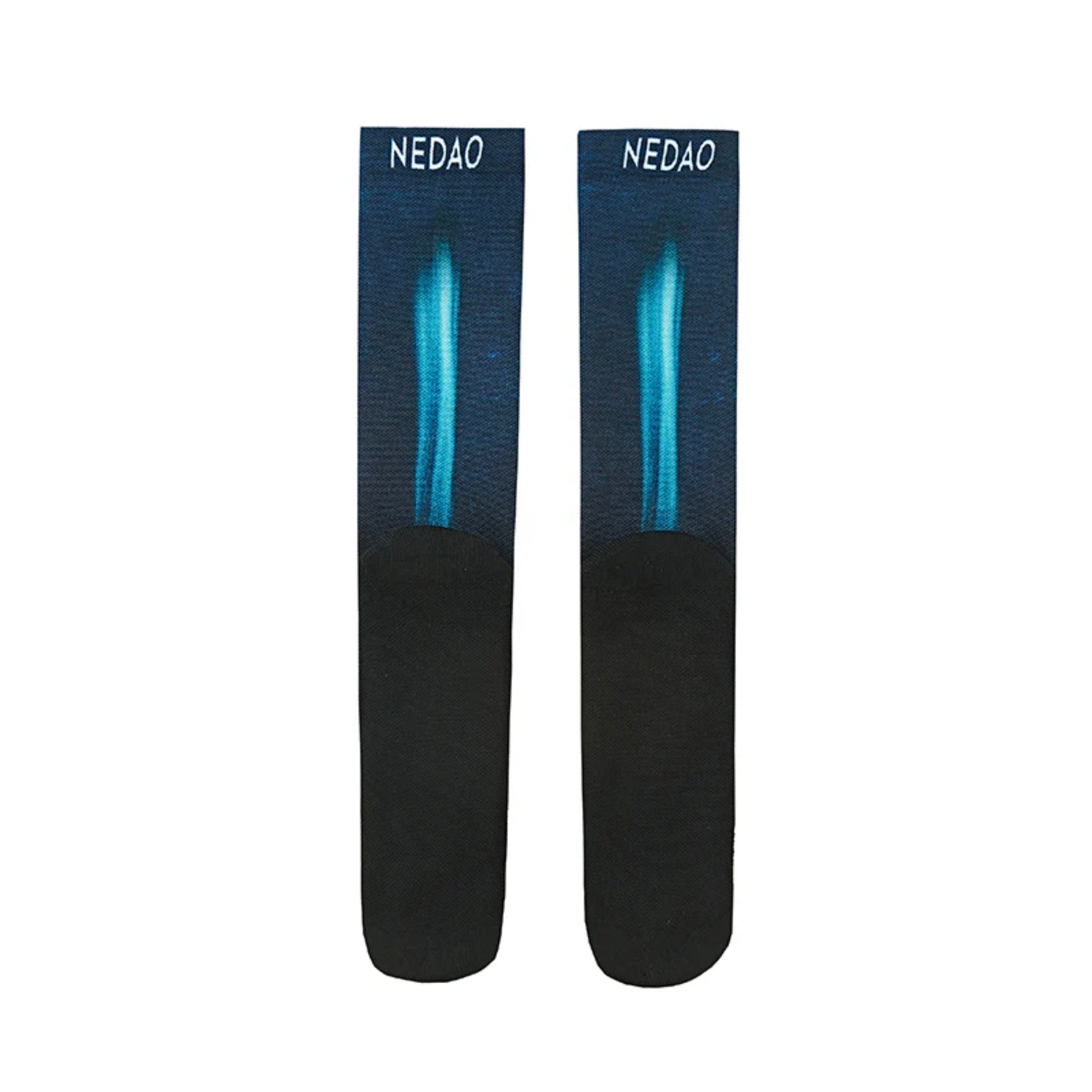 Nedao QiFlow Tough Cookie Limited Collection Unisex Running Crew Socks - Blue Black