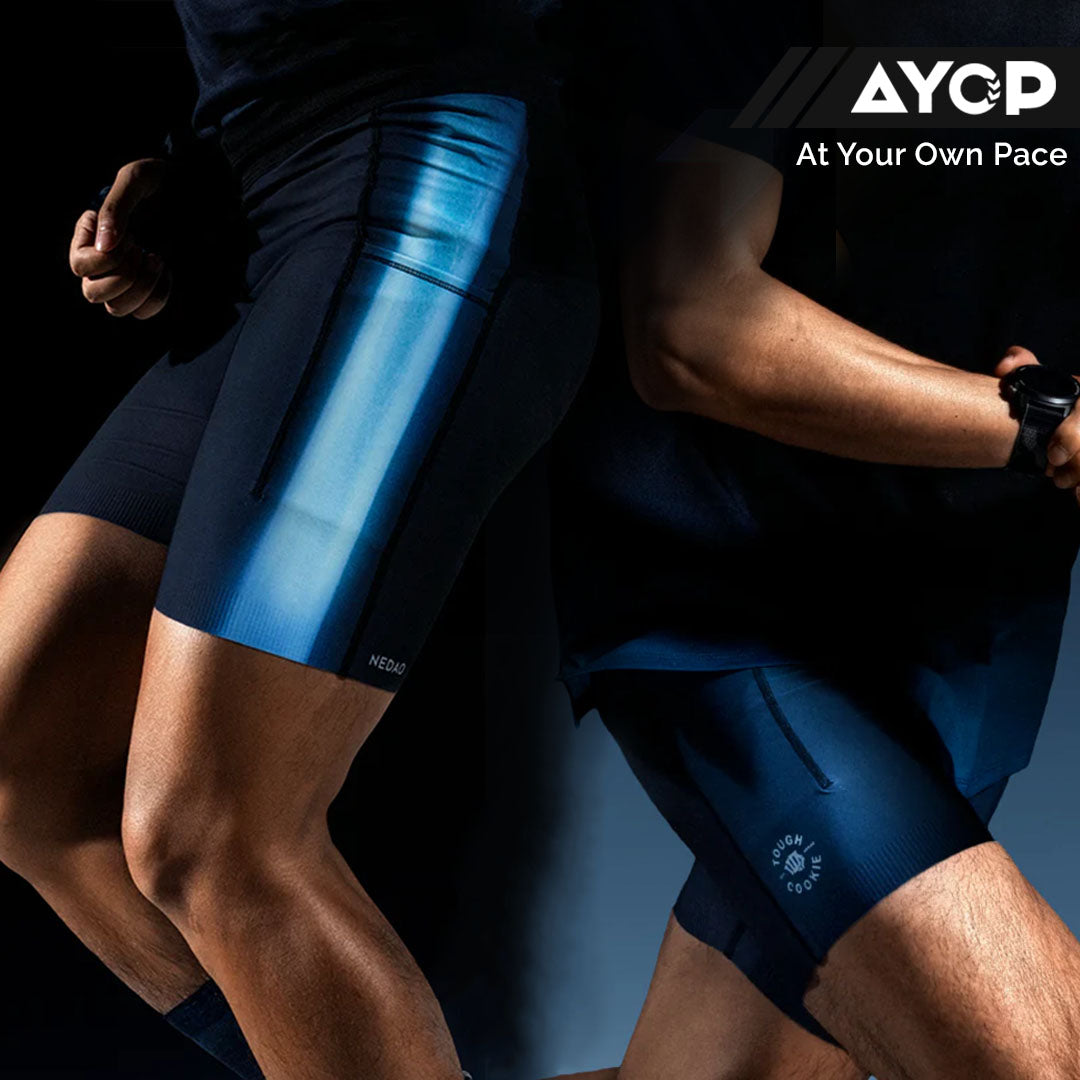 Nedao FlexFit Tough Cookie Limited Collection Men’s Running Tights - Blue Black