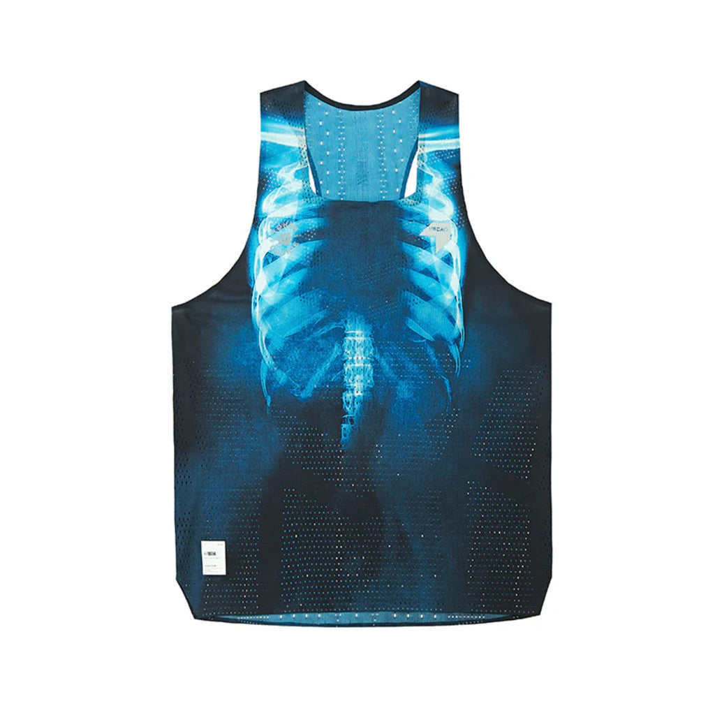 Nedao QiFlow Tough Cookie Limited Collection Men’s Running Singlet - Blue Black