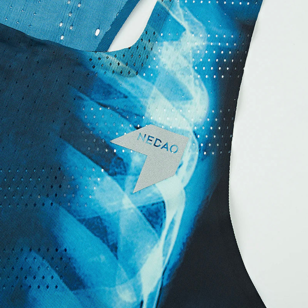 Nedao QiFlow Tough Cookie Limited Collection Men’s Running Singlet - Blue Black