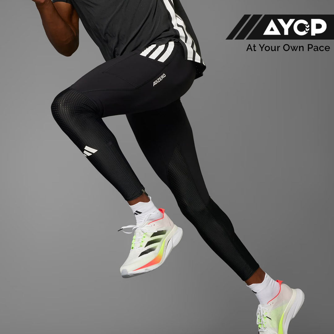 Adidas Adizero Climacool+ Men’s Running Leggings - Black