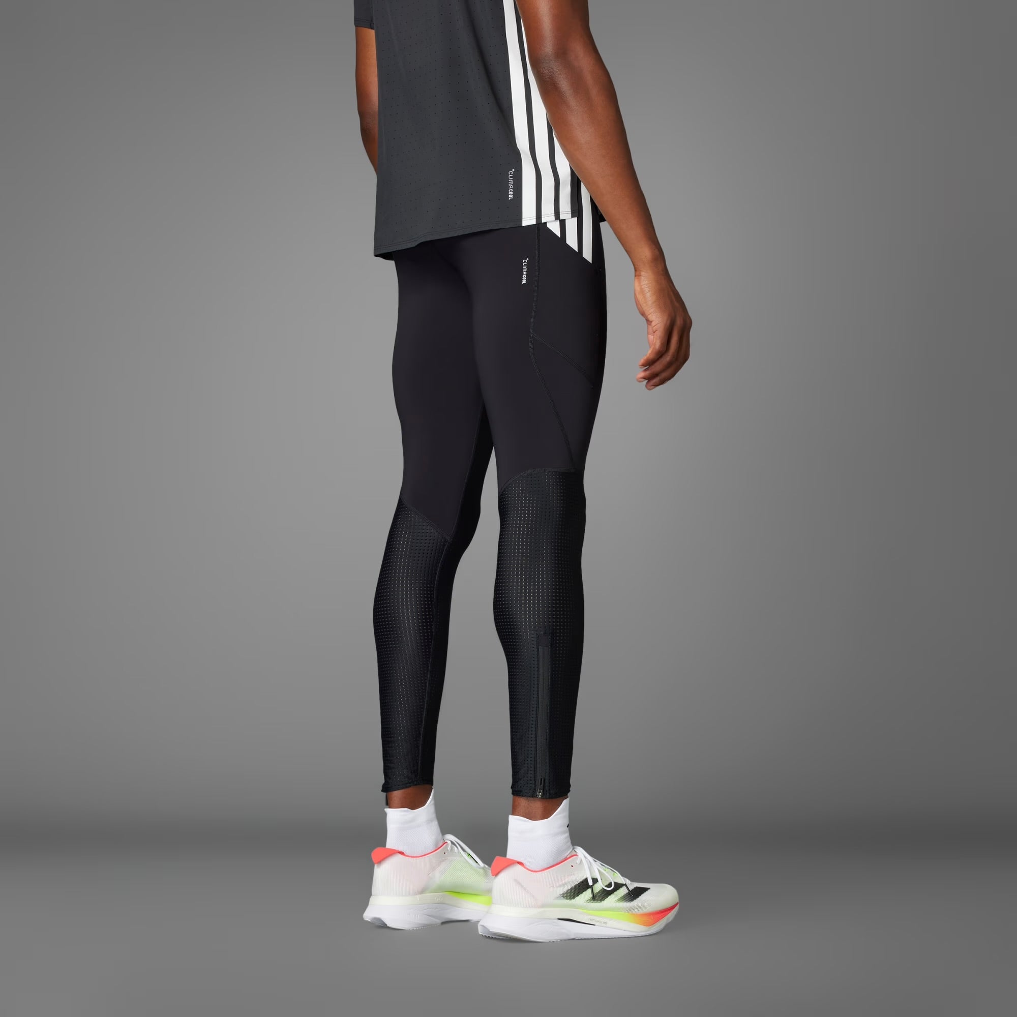 Adidas Adizero Climacool+ Men’s Running Leggings - Black