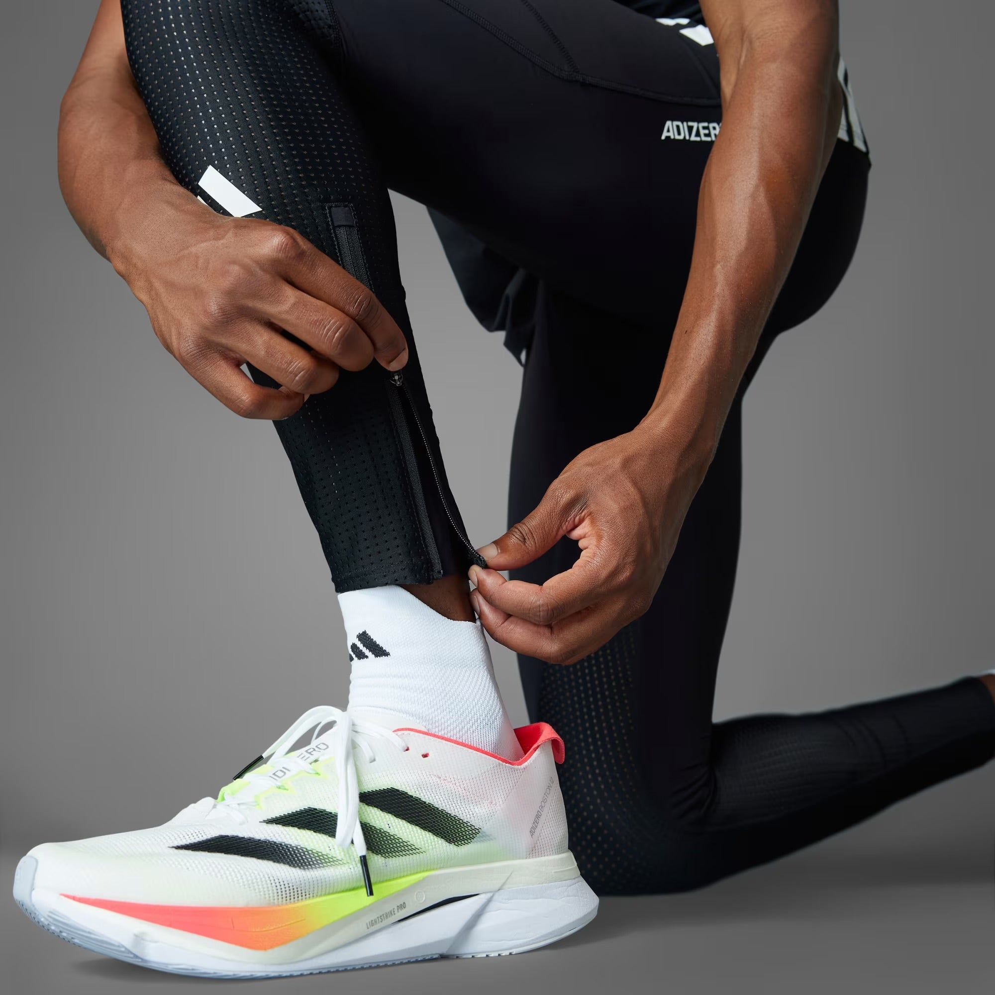 Adidas Adizero Climacool+ Men’s Running Leggings - Black