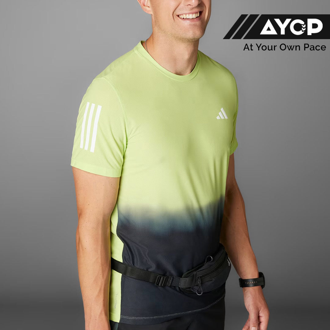 Adidas Own The Run Climacool Colorblock Men’s Running T-Shirt - Pulse Lime