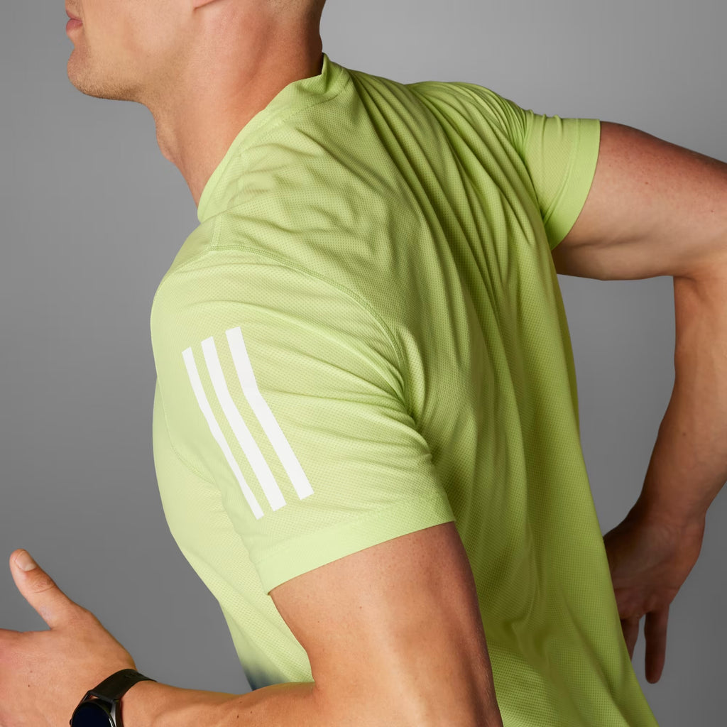 Adidas Own The Run Climacool Colorblock Men’s Running T-Shirt - Pulse Lime