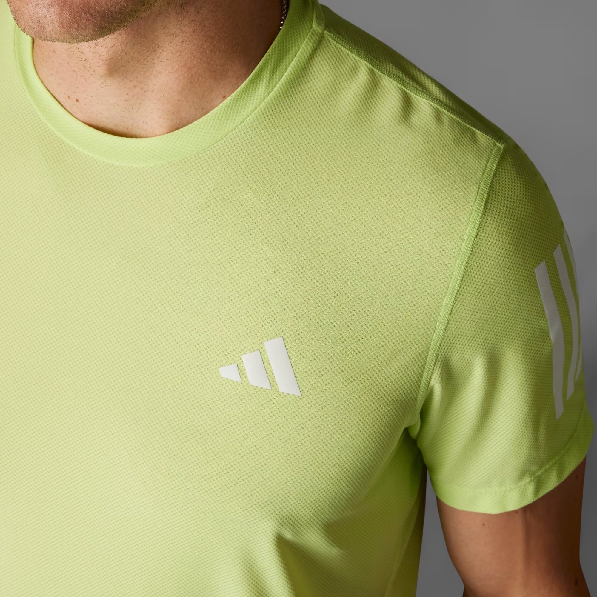 Adidas Own The Run Climacool Colorblock Men’s Running T-Shirt - Pulse Lime