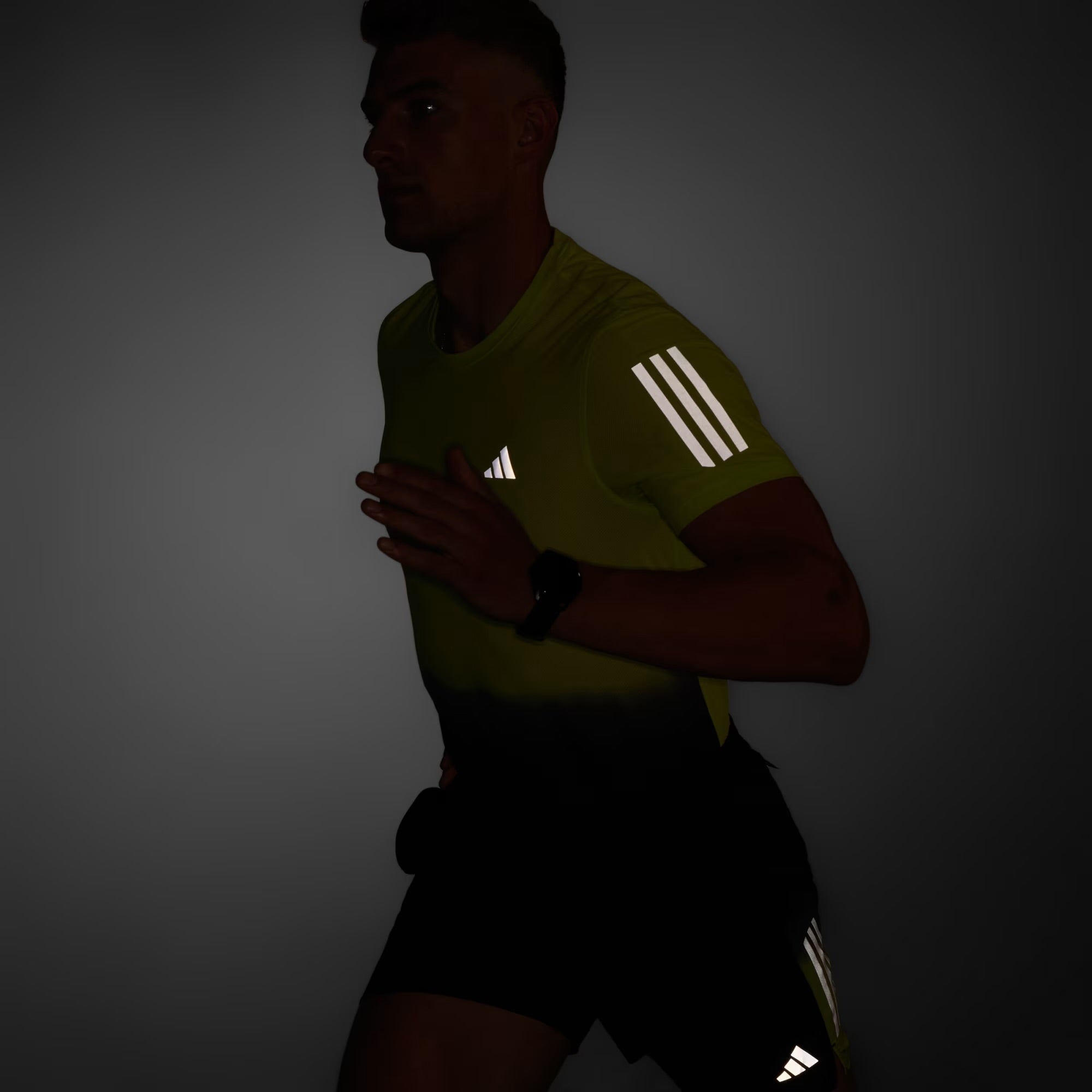 Adidas Own The Run Climacool Colorblock Men’s Running T-Shirt - Pulse Lime