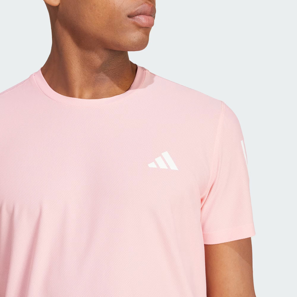 Adidas Own The Run Men’s Running T-Shirt - Semi Pink Spark