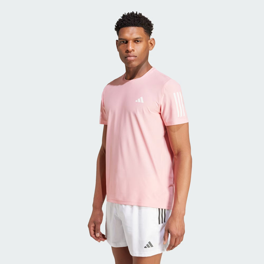 Adidas Own The Run Men’s Running T-Shirt - Semi Pink Spark