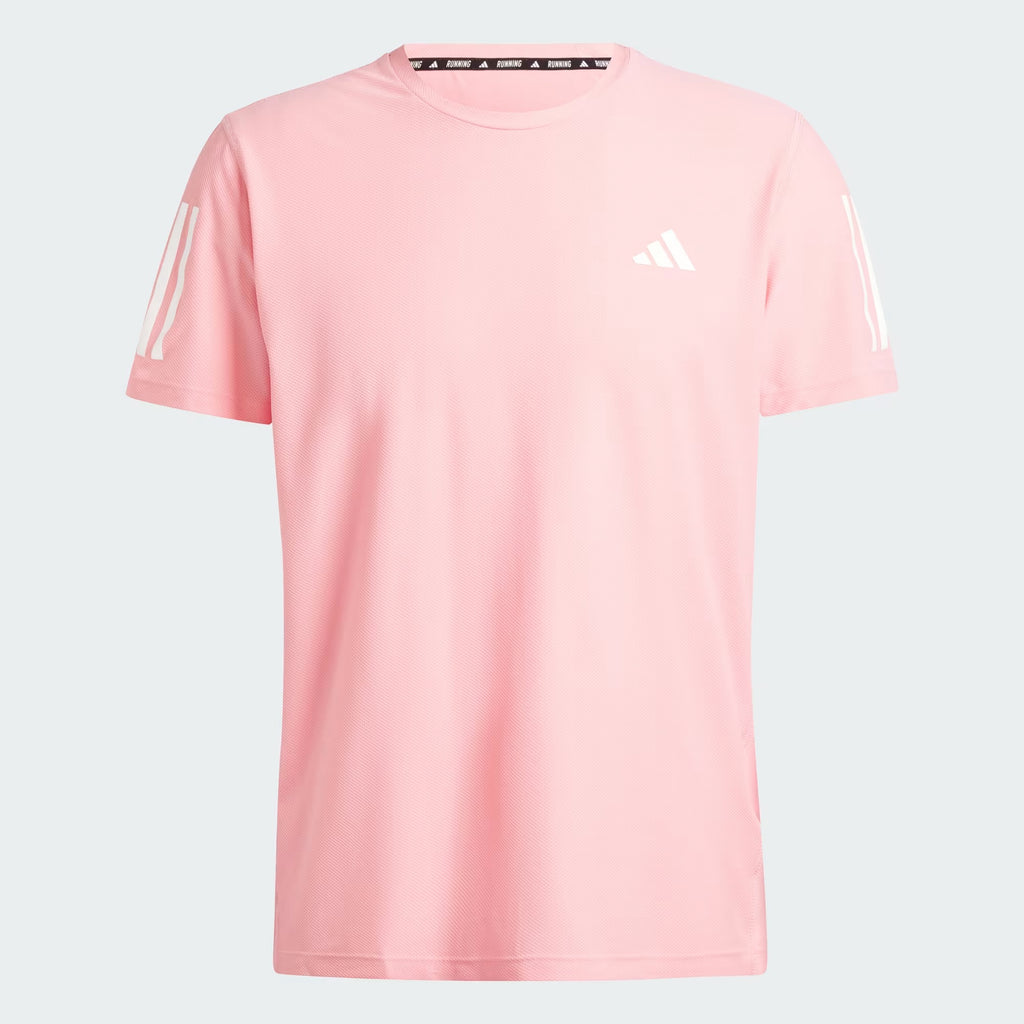 Adidas Own The Run Men’s Running T-Shirt - Semi Pink Spark