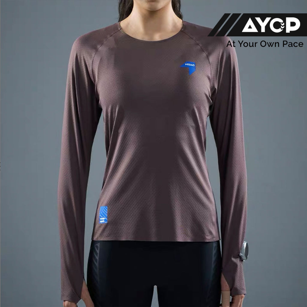 Nedao Swiftbreeze Women’s Running Long Sleeve V2.0 T-Shirt - Mountain Brown