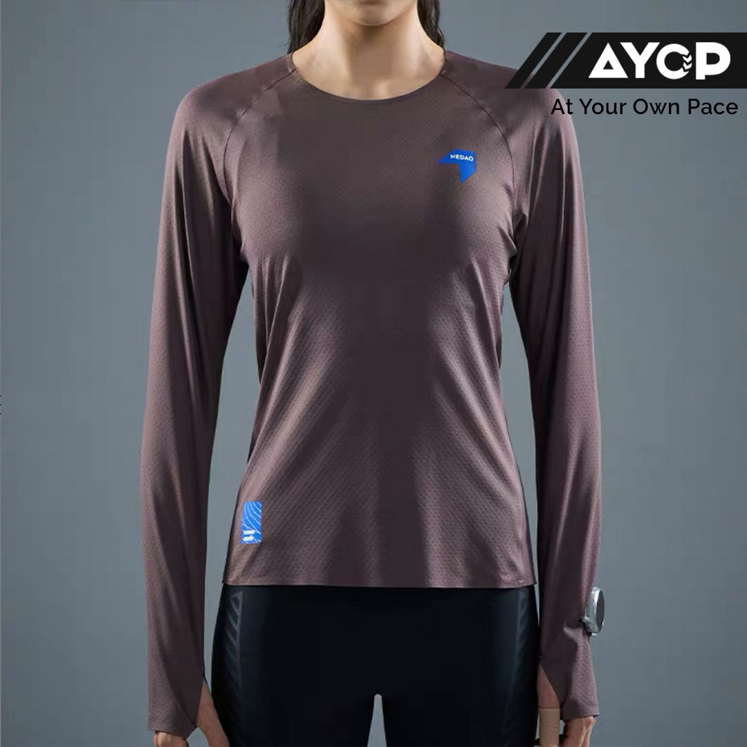 Nedao Swiftbreeze Women’s Running Long Sleeve V2.0 T-Shirt - Mountain Brown