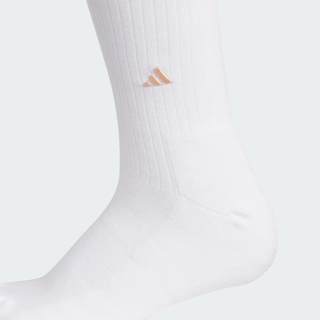Adidas Golf 3-Stripes Women’s Knee Socks - White Pink