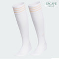 Adidas Golf 3-Stripes Women’s Knee Socks - White Pink