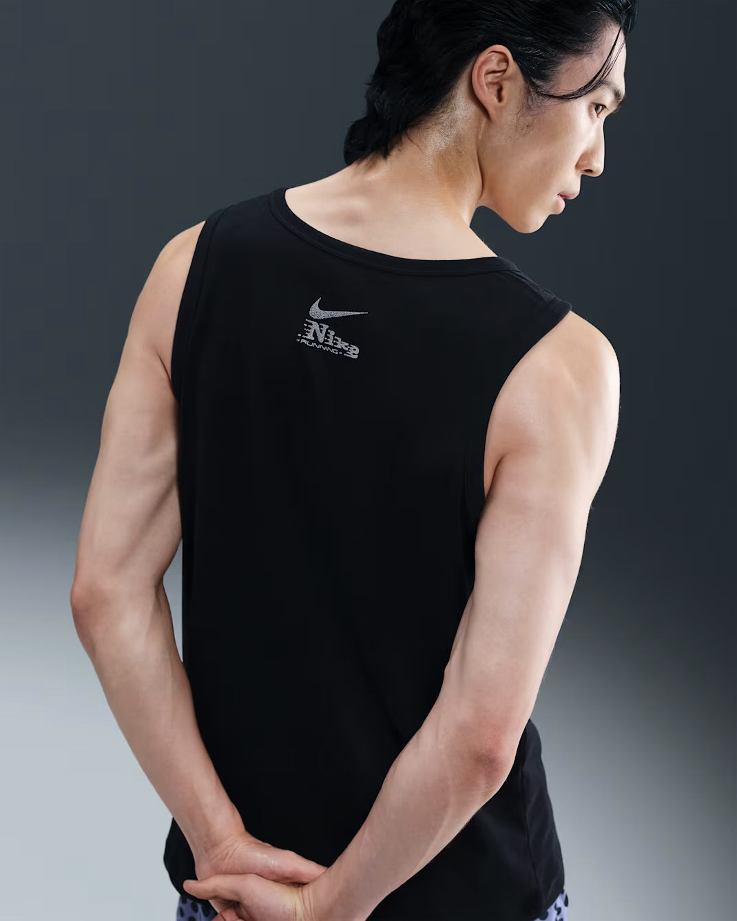 Nike Dri-FIT Running Graphic Men’s Running Tank Top - Black