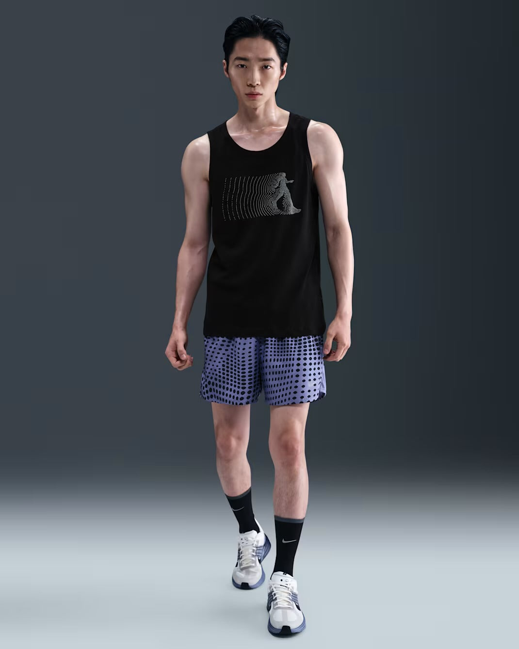 Nike Dri-FIT Running Graphic Men’s Running Tank Top - Black