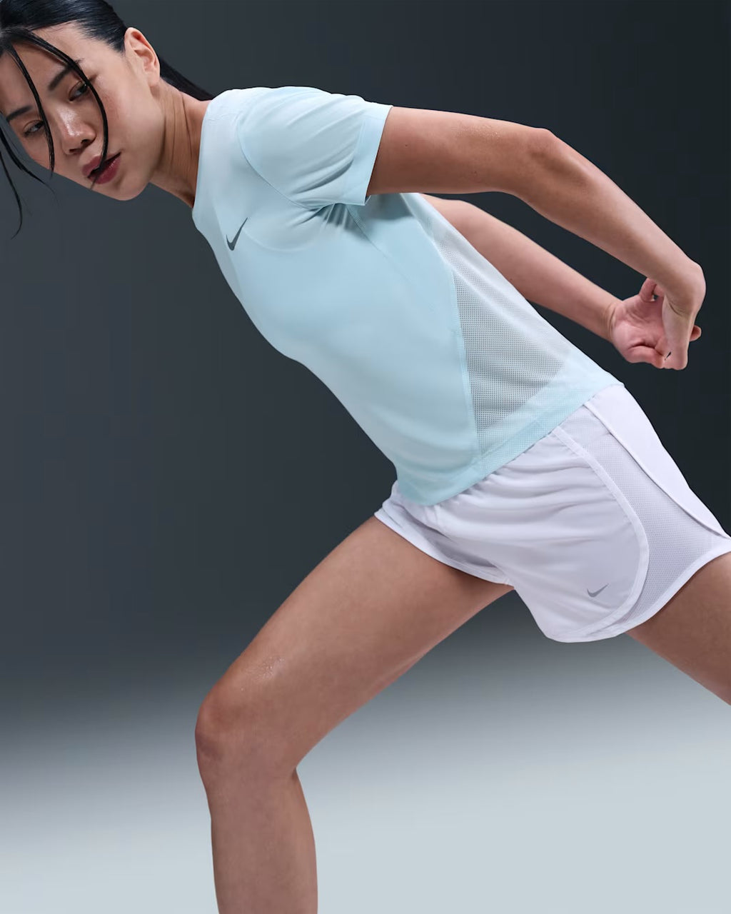 Nike Dri-FIT Miler Short Sleeve Women's Running T-Shirt - Glacier Blue