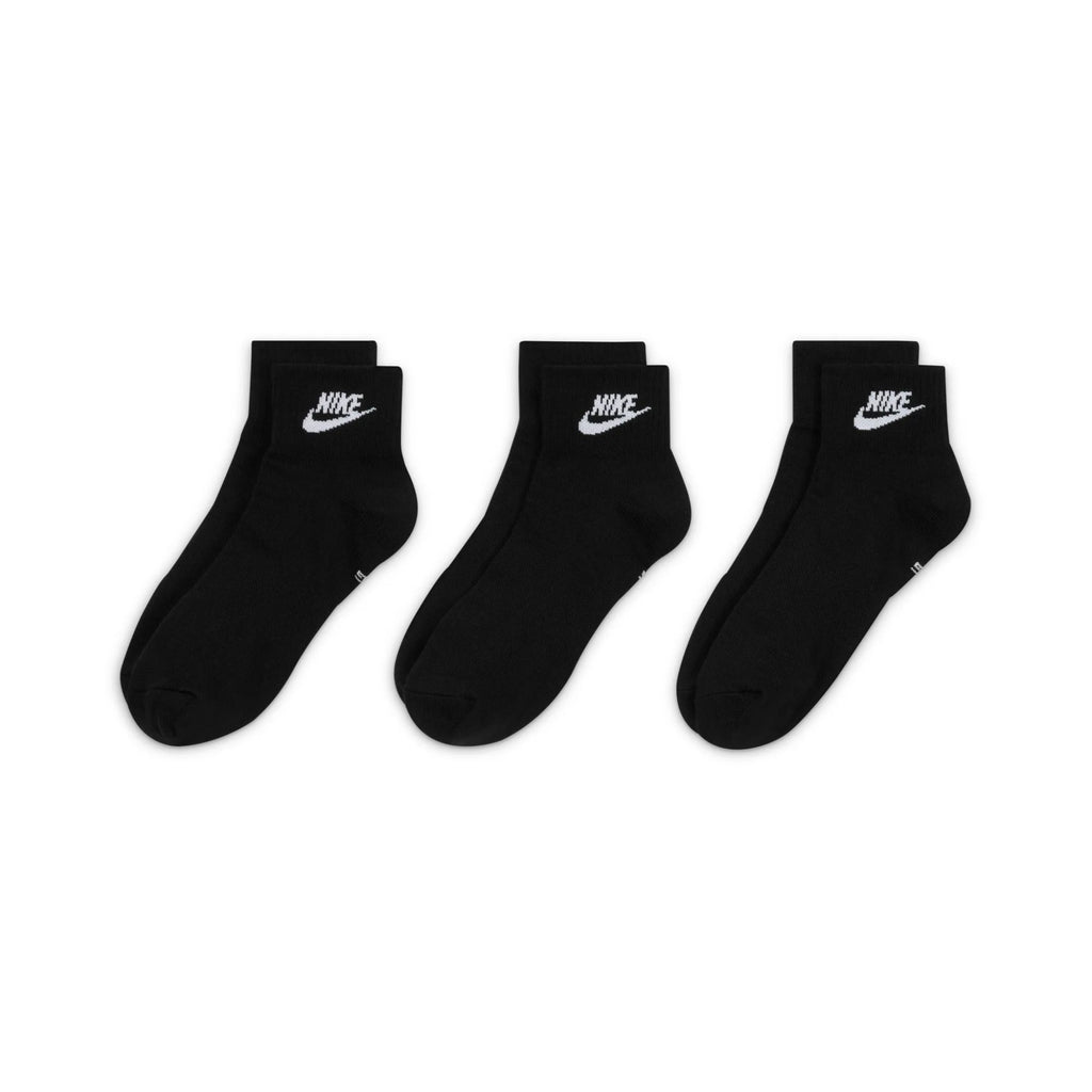 (3 Pairs) Nike Everyday Essential Unisex Sports Socks - Black