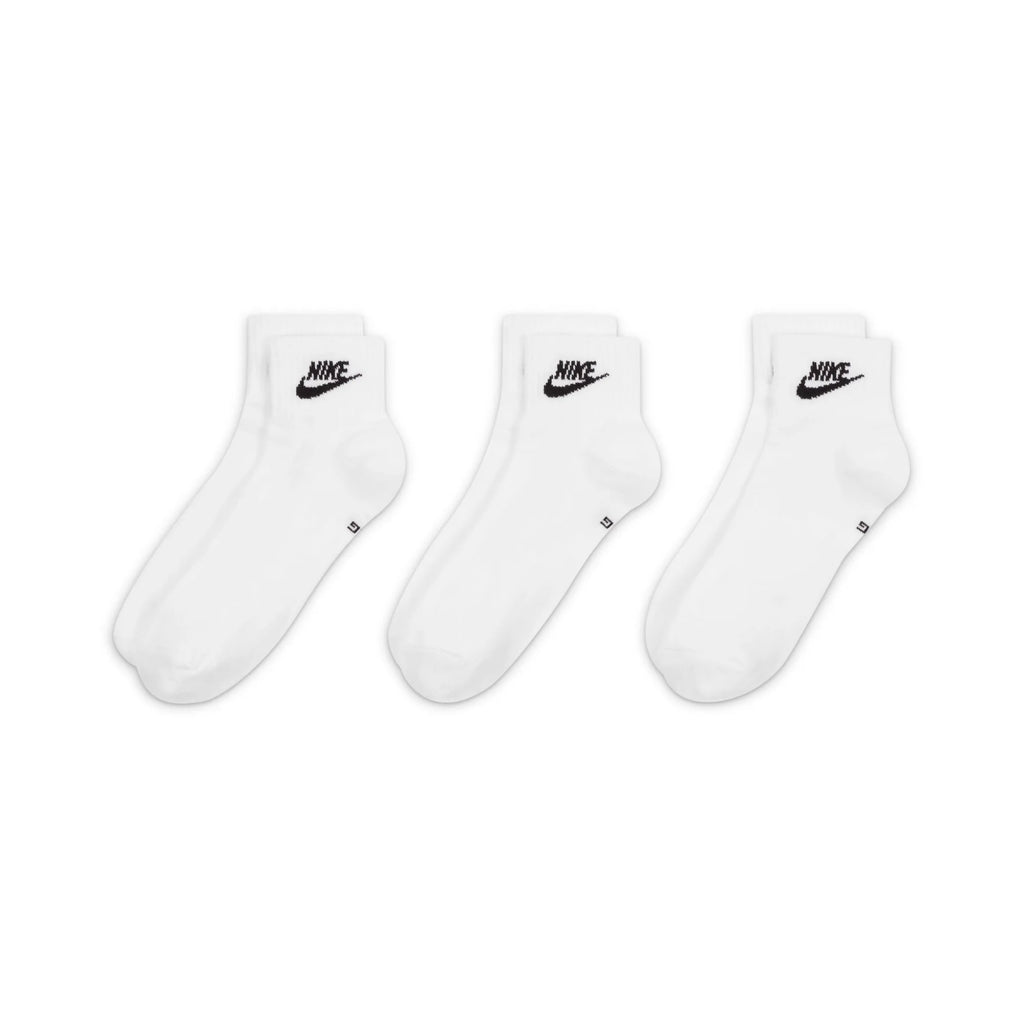 (3 Pairs) Nike Everyday Essential Unisex Sports Socks - White