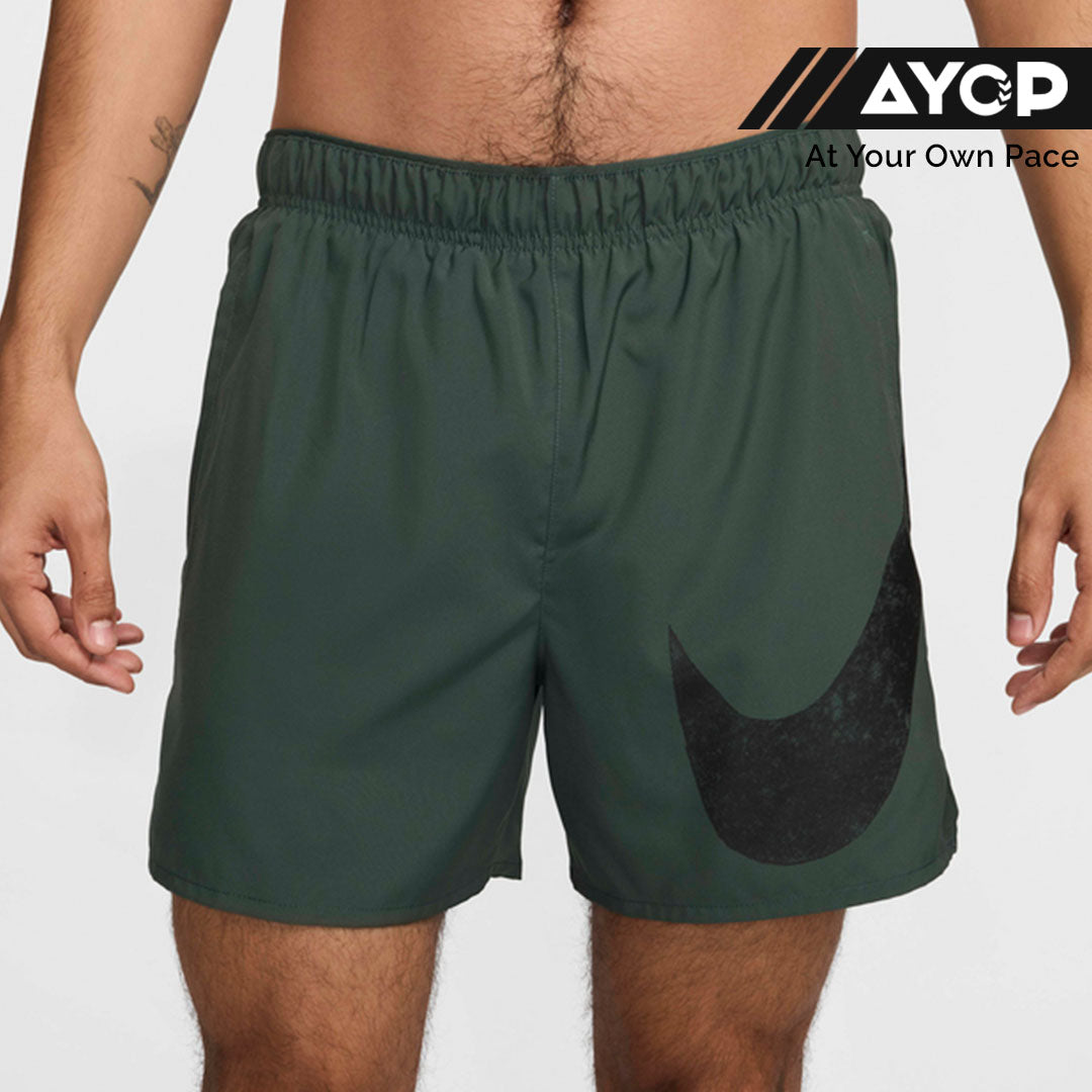 Nike Dri-FIT Challenger Swoosh 5-inch Men’s Running Shorts - Vintage Green