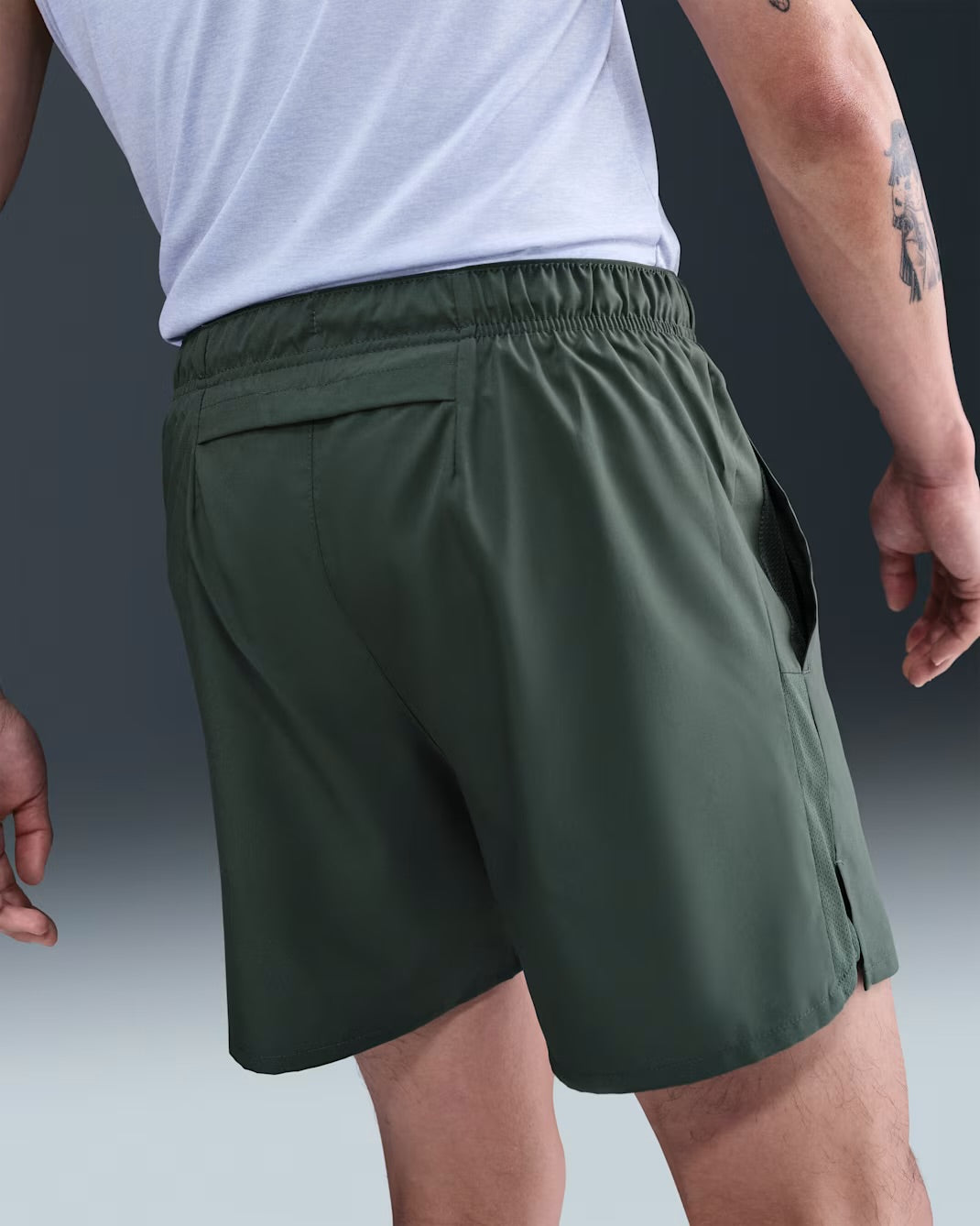 Nike Dri-FIT Challenger Swoosh 5-inch Men’s Running Shorts - Vintage Green