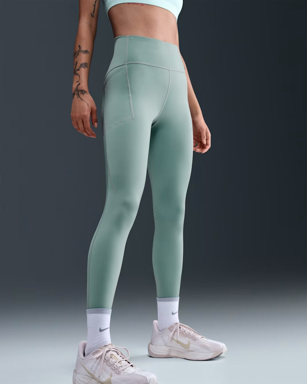 Nike Swift Dri-FIT High-Waisted 7/8 Length Women’s Running Leggings - Cannon