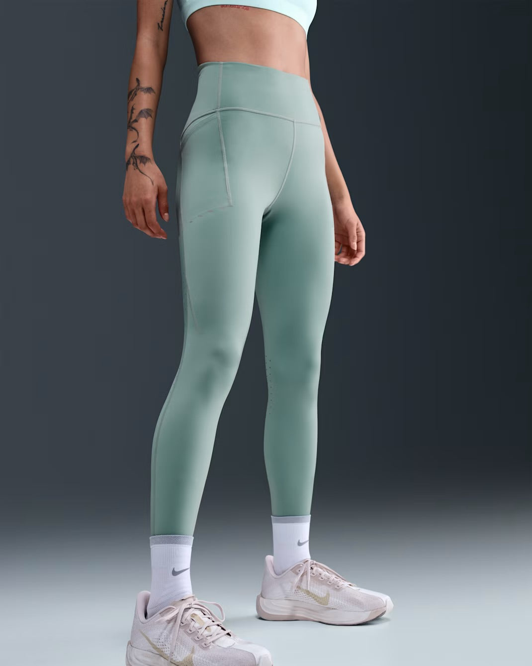 Nike Swift Dri-FIT High-Waisted 7/8 Length Women’s Running Leggings - Cannon