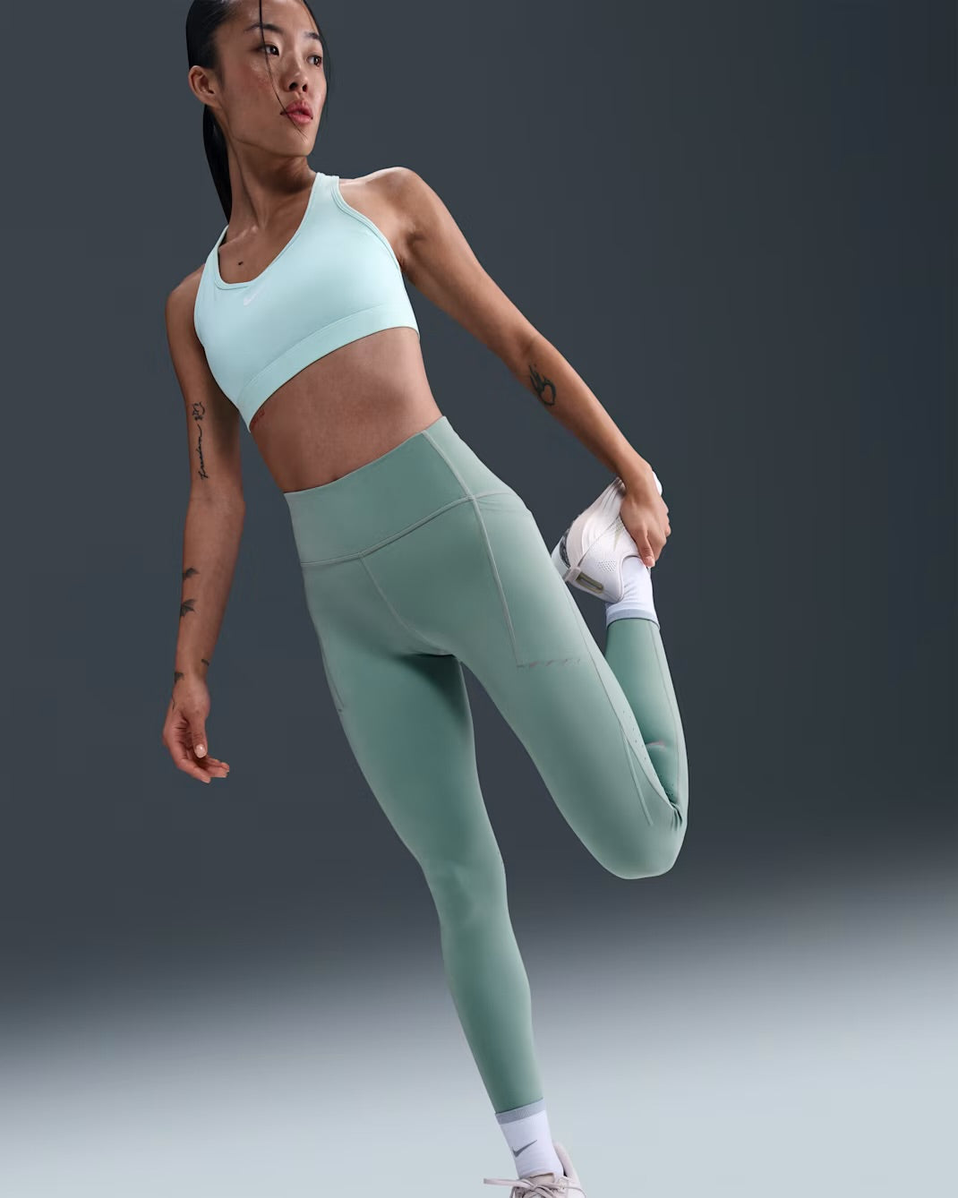 Nike Swift Dri-FIT High-Waisted 7/8 Length Women’s Running Leggings - Cannon