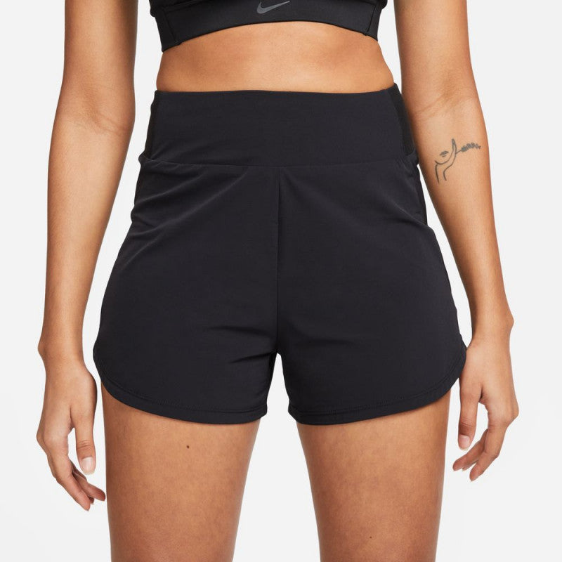Nike Dri-FIT Bliss Solid Quick-Dry High-Waisted Women's Running Shorts - Black