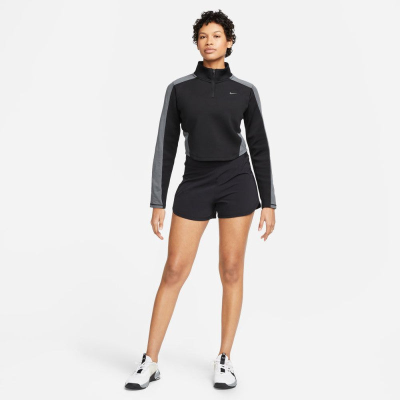 Nike Dri-FIT Bliss Solid Quick-Dry High-Waisted Women's Running Shorts - Black