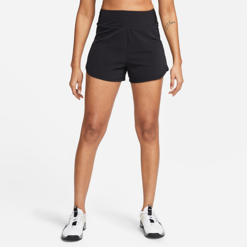 Nike Dri-FIT Bliss Solid Quick-Dry High-Waisted Women's Running Shorts - Black