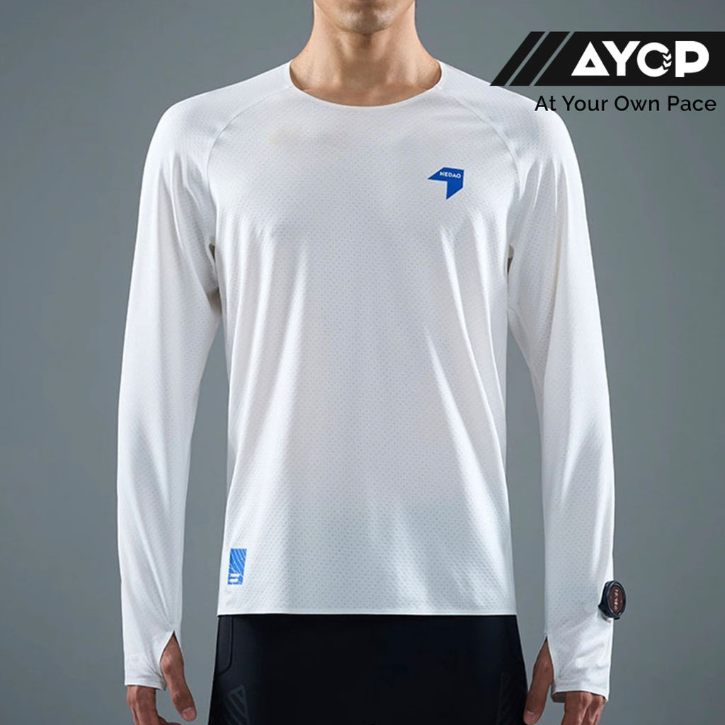 Nedao Swiftbreeze Men’s Running Long Sleeve V2.0 - White