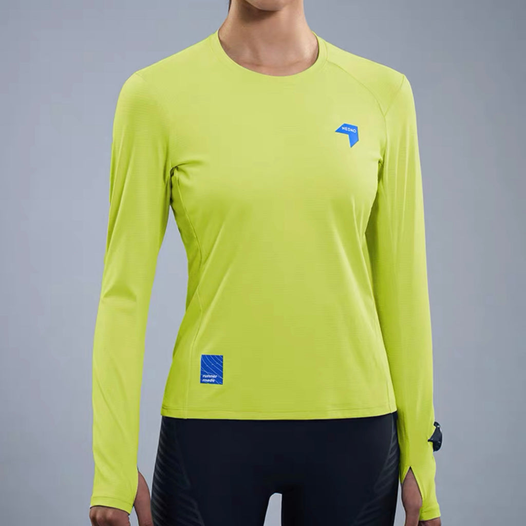 Nedao Swiftbreeze Women’s Running Long Sleeve V2.0 T-Shirt - Neon