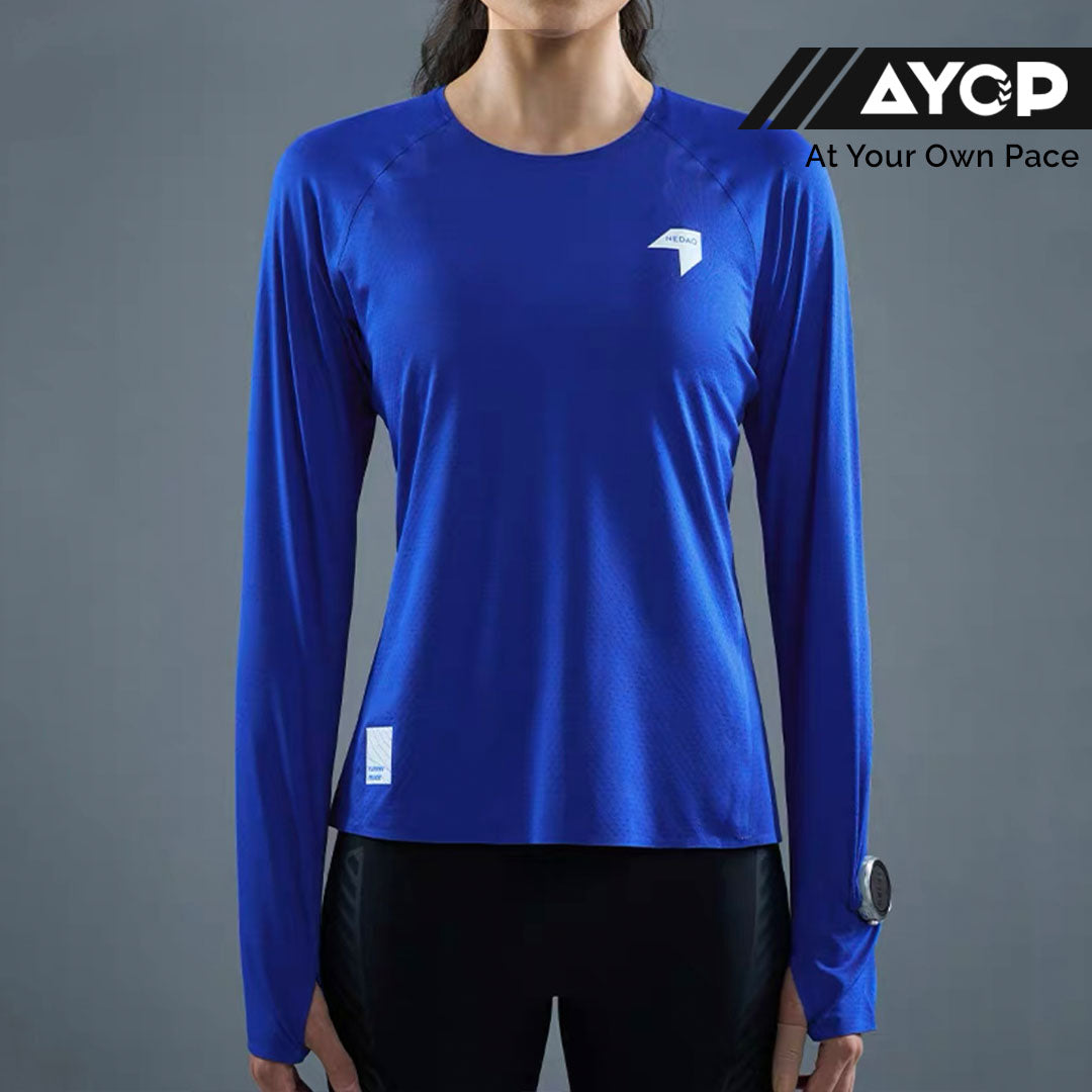Nedao Swiftbreeze Women’s Running Long Sleeve V2.0 T-Shirt - Nedao Blue