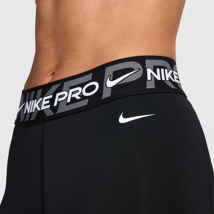Nike Pro Mid-Rise 3-inch Graphic Women’s Training Tights - Black