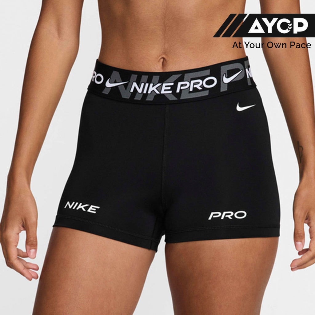 Nike Pro Mid-Rise 3-inch Graphic Women’s Training Tights - Black