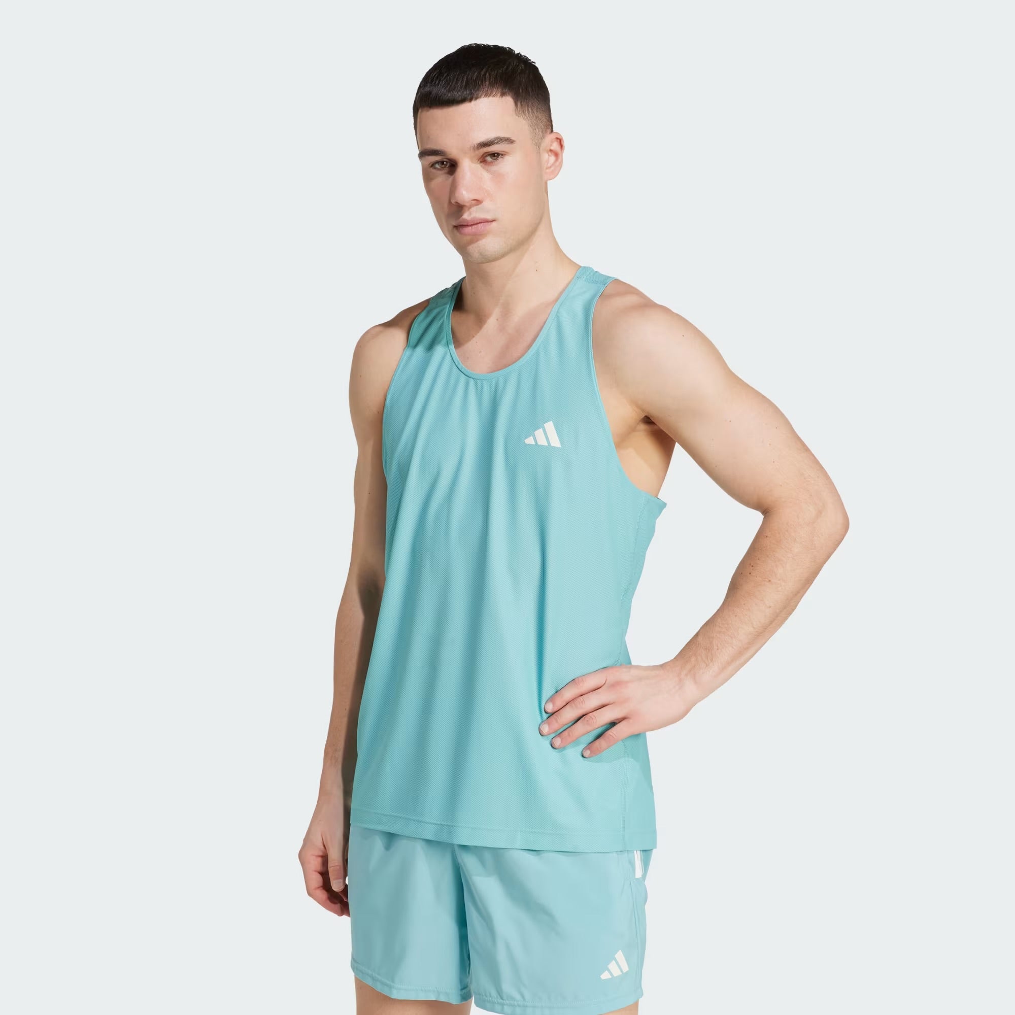 Adidas Own The Run Men’s Running Tank Top - Mint Ton