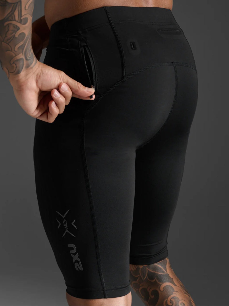 2XU MCS Light Speed Men's Compression Tights - Black Silver