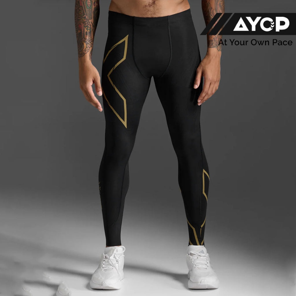 2XU MCS Light Speed Men’s Compression Tights - Black/Gold