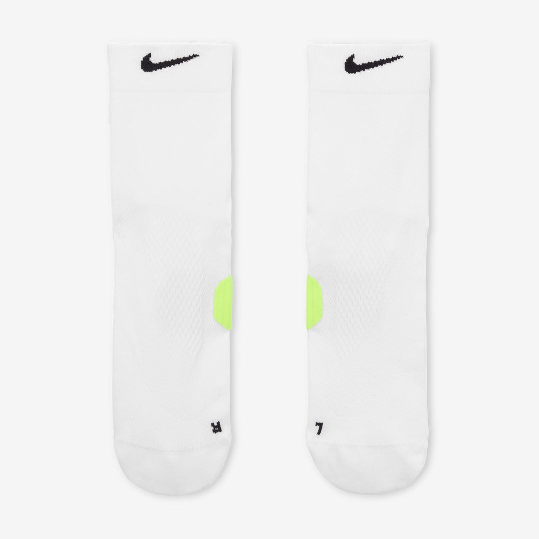 (1 Pair) Nike Running Midweight Micro Crew Unisex Running Socks - White