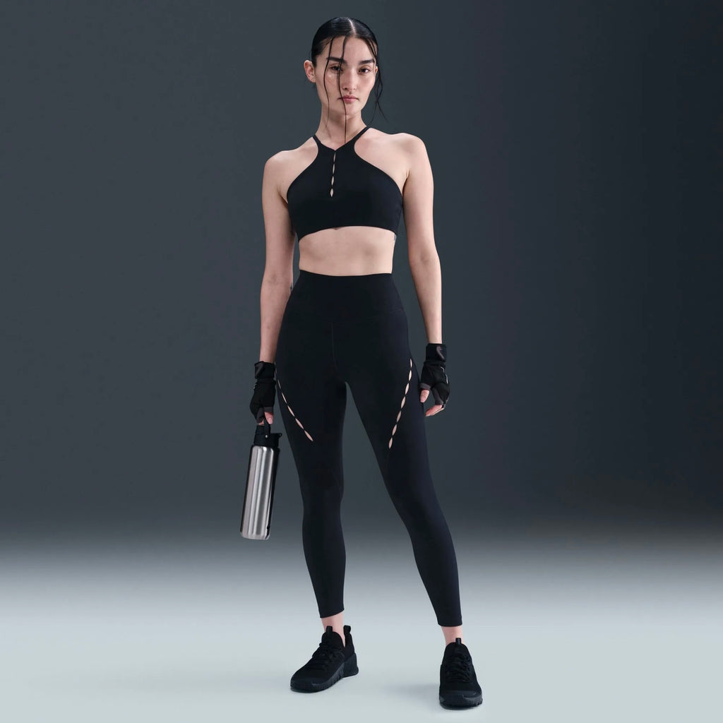 Nike One High-Waisted 7/8 Length Ribbon Women’s Running Leggings - Black