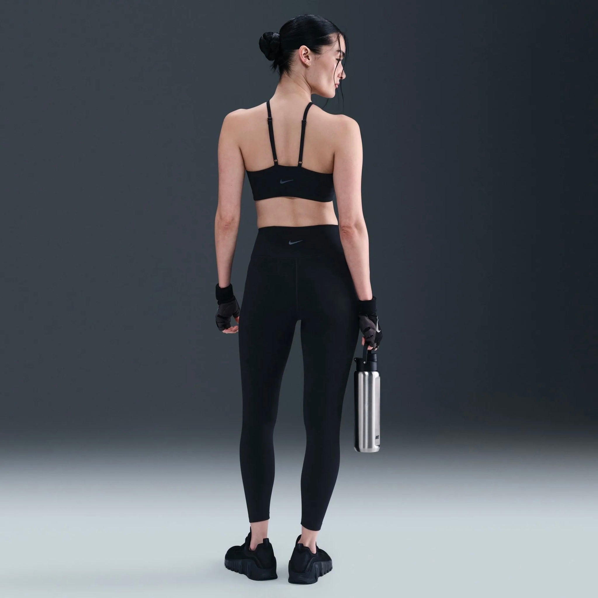 Nike One High-Waisted 7/8 Length Ribbon Women’s Running Leggings - Black