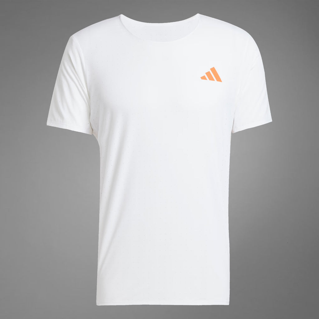 Adidas Adizero Perforated Men’s Running T-Shirt - Turquoise Adidas Adizero Perforated Men’s Running T-Shirt - White Orange