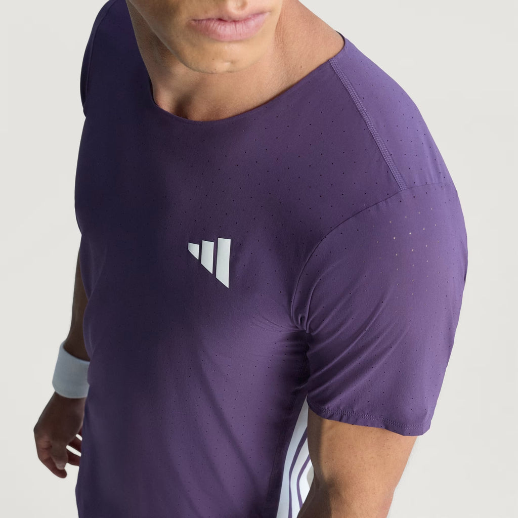 Adidas Adizero Perforated Men’s Running T-Shirt - Aurora Plum