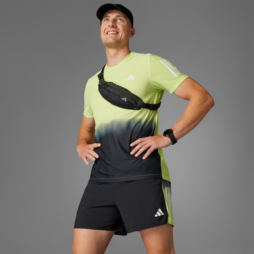 Adidas Own The Run Colorblock Climacool 5-inch Men’s Running Shorts - Black Green