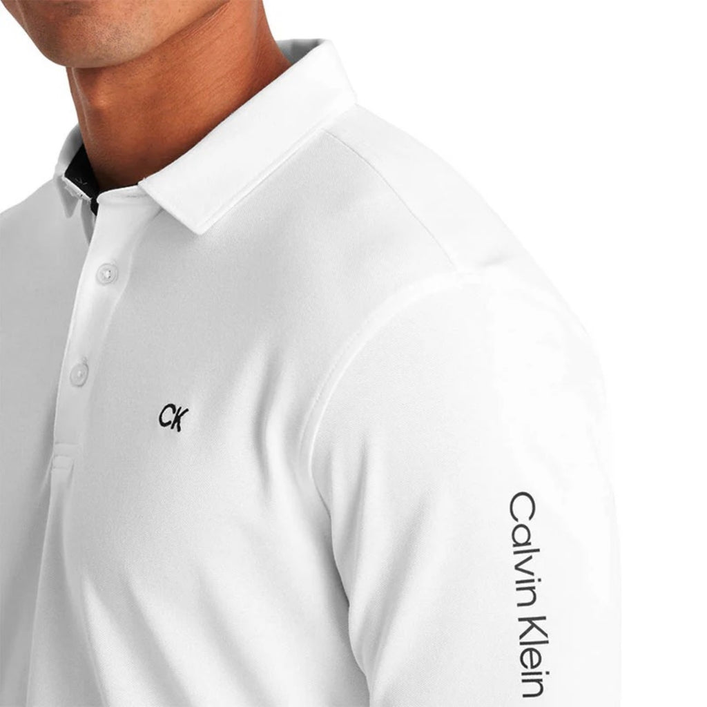 Calvin Klein Golf Uni Pique Men’s Golf Polo Shirts - White