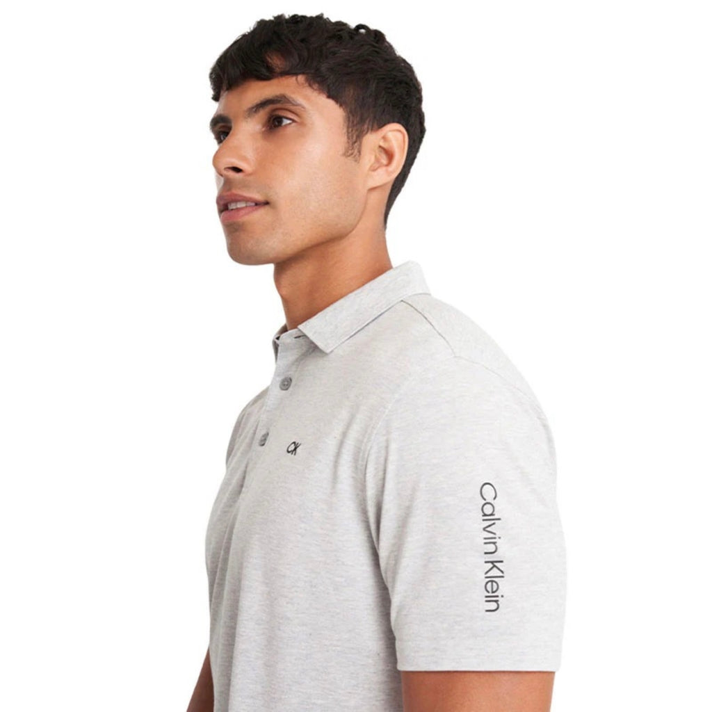 Calvin Klein Golf Uni Pique Men’s Golf Polo Shirts - Silver