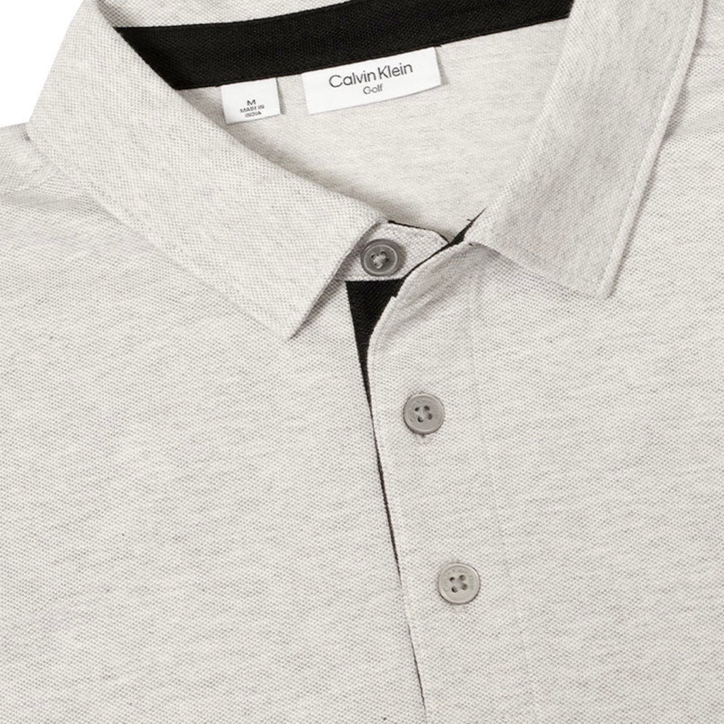 Calvin Klein Golf Uni Pique Men’s Golf Polo Shirts - Silver