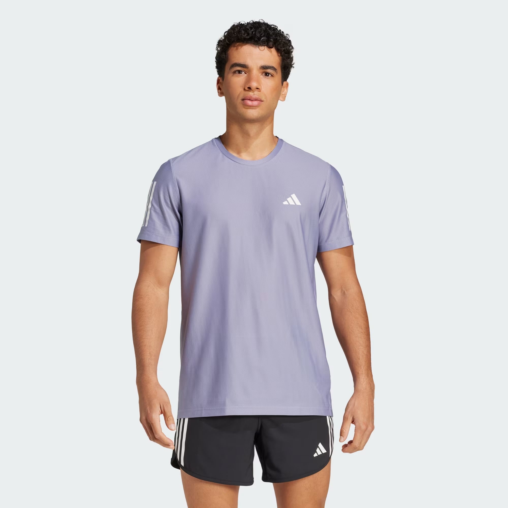 Adidas Own The Run Men’s Running T-Shirt - Silver Violet